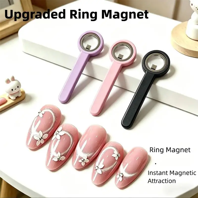 Ferramenta Magnética para Unhas Efeito Olho de Gato, Cabo Leve e Fácil de Transportar para Esmalte em Gel, DIY Doméstico e Presente para Amantes de Na