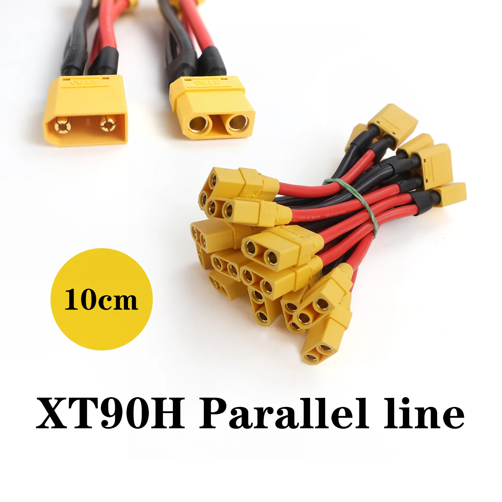 XT60 Y Splitter Parallel Battery Cable 1 Male to 2 Female / 2 Male to 1 Female 14AWG 10cm for RC Lipo Battery