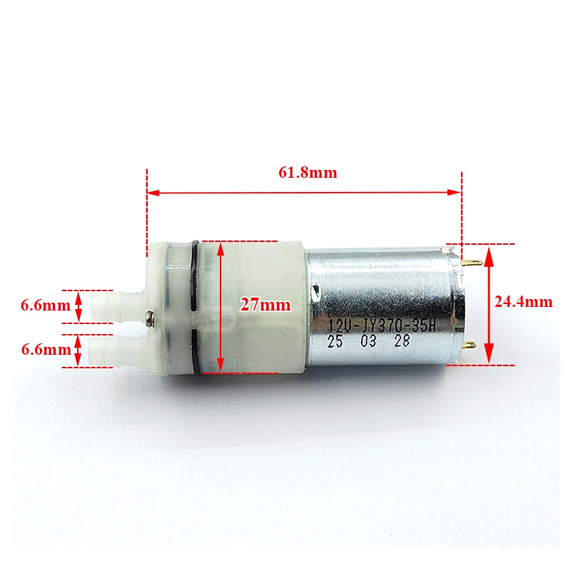 

JYPDM-1A01 Micro 370 DC 12V 5W Mini Water Pump 27mm Diaphragm Self-priming Suction for DIY Fish Tank Tea Table Decor
