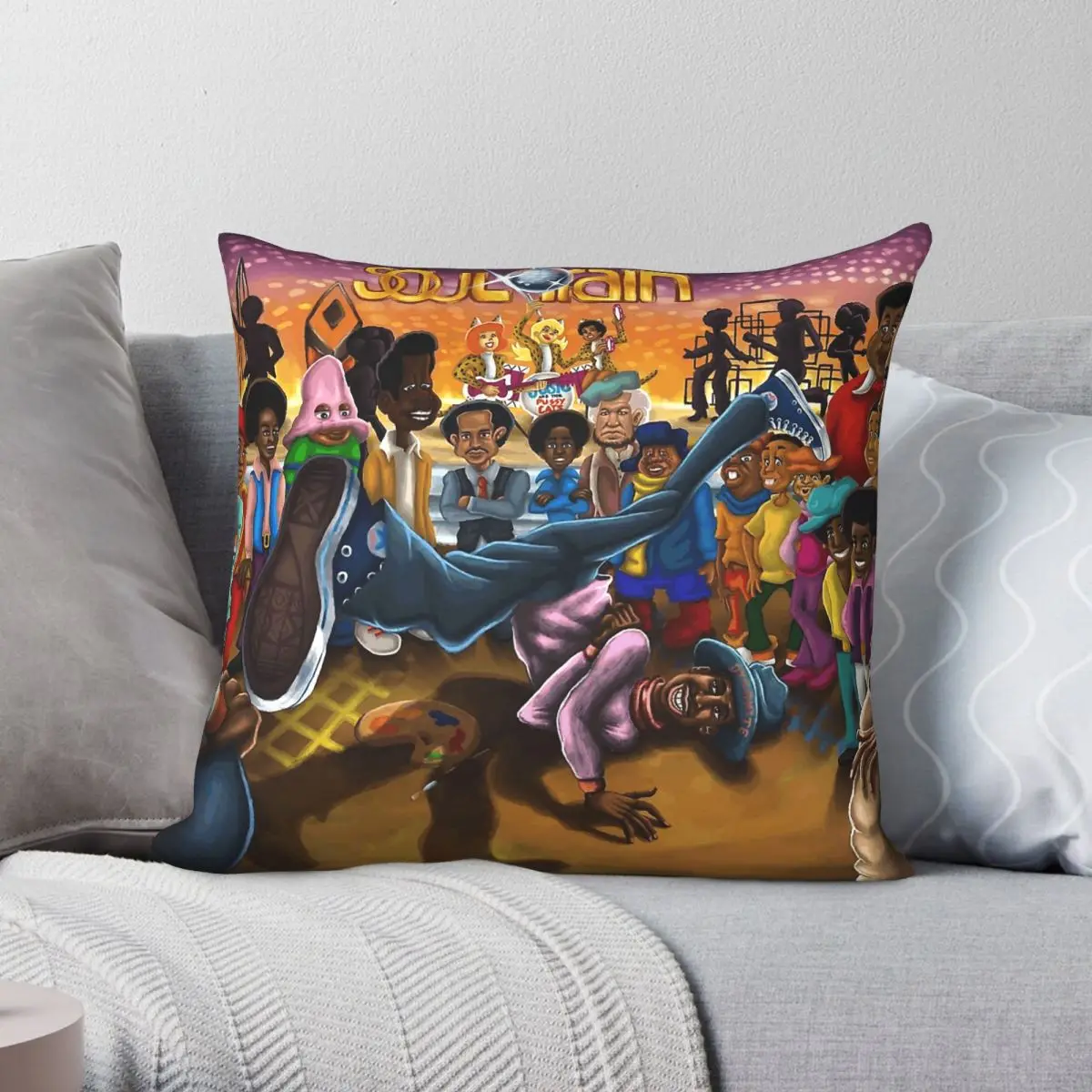 Good Times At Soul Train Pillowcase Polyester Linen Velvet Creative Zip Decorative Pillow Case Sofa Cushion Cover 45x45