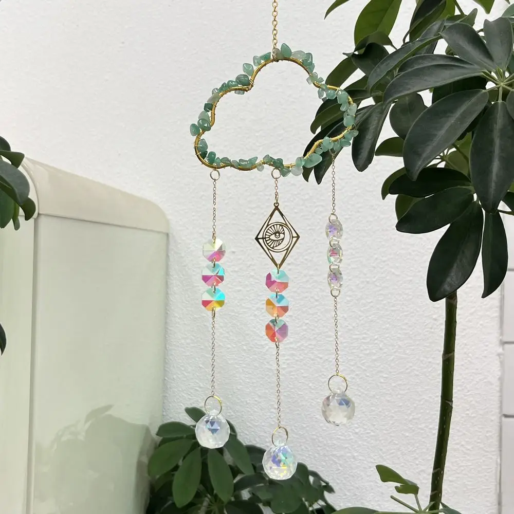 Clouds Shape Sun Catcher Wind Chime Balcony Pendant Garden Accessories Garden Wind Chimes Garden Crystal Wind Chimes