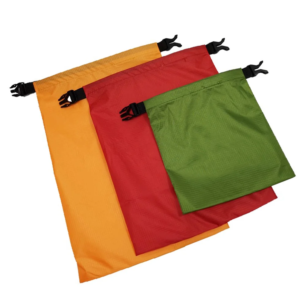 Bolsa seca de seguridad para flotador de natación, boya de anclaje impermeable 3 en 1 para nadar, snorkel, surf, rojo y naranja