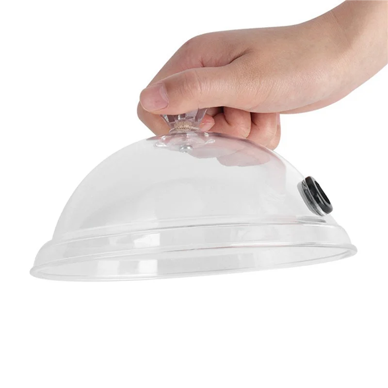 AT14 Molecular Cuisine Smoke Hood Food Grade Lid Dome Cover For Smoker Accessory Smoke Infuser Cake Steak Cover Easy Install D