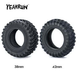 YEAHRUN 4Pcs/Set 38mm/42mm Beadlock Soft Rubber Tires Tyres for Kyosho Jimny 1/18 RC Crawler Car Truck Model Upgrade Parts