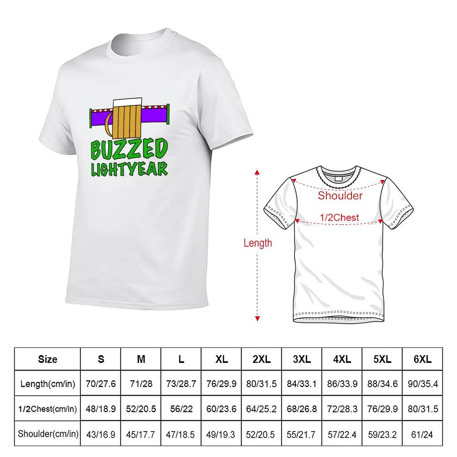 Epcot Drink Around the World - Buzzed Lightyear T-Shirt Casual Lightweight Short Sleeve Top