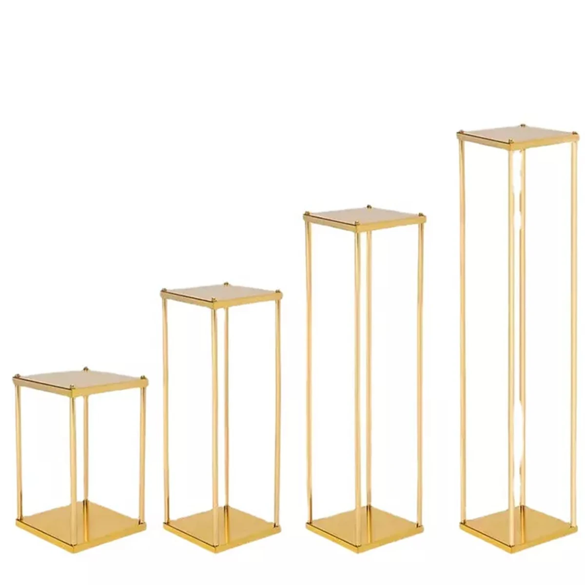 10pcs) Centerpiece Column Geometric Tall Metal Gold Wedding Flower Stand Vase For Centerpiecessenyu2015