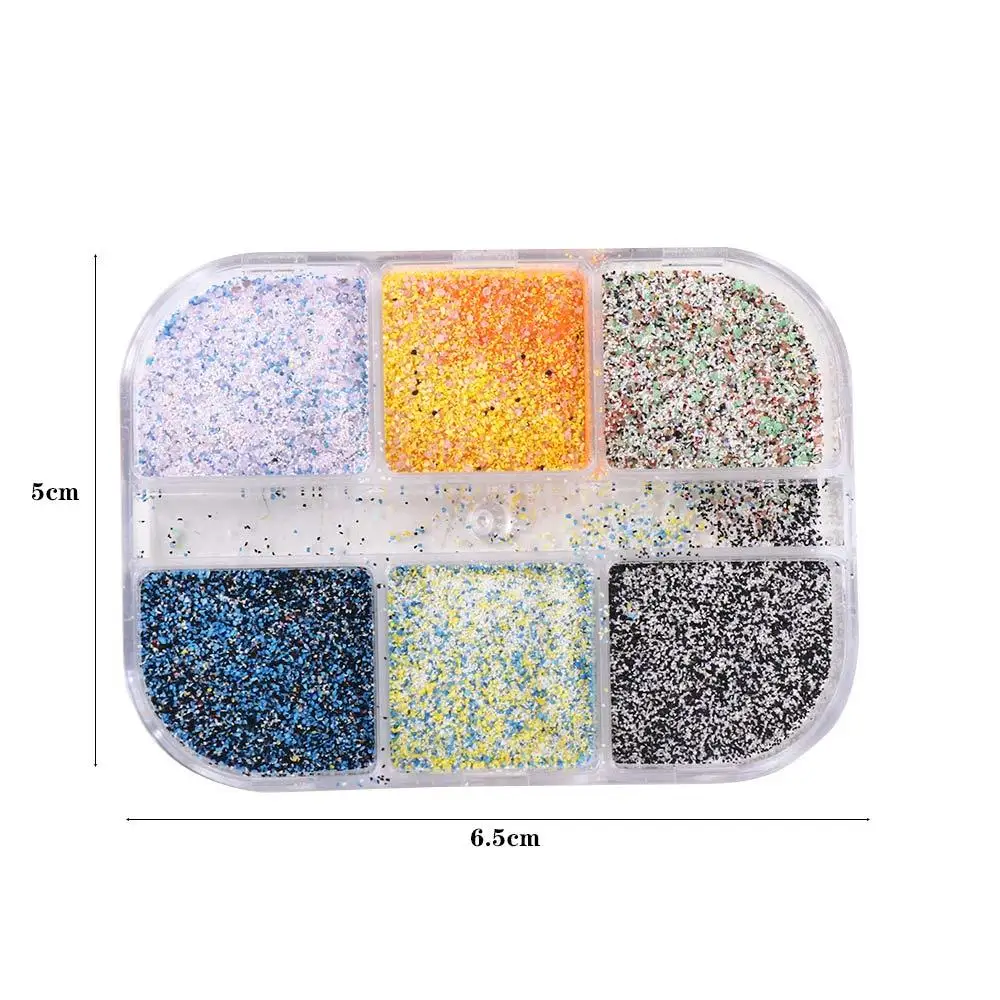 Staub Gemischte Farbe Maniküre Zubehör DIY Nagel Dekorationen Nagel Woolen Zucker Pulver Nägel Staub Pigment Nagel Glitter Pulver