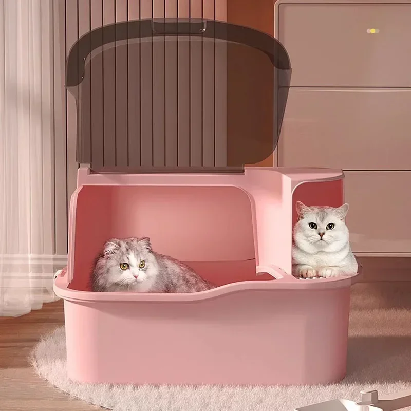 

Cat Litter Box Extra Large Fully Enclosed Toilet Cat Litter Box Anti-splash Cat Litter Box Door Large Arenero Gato Pet Products