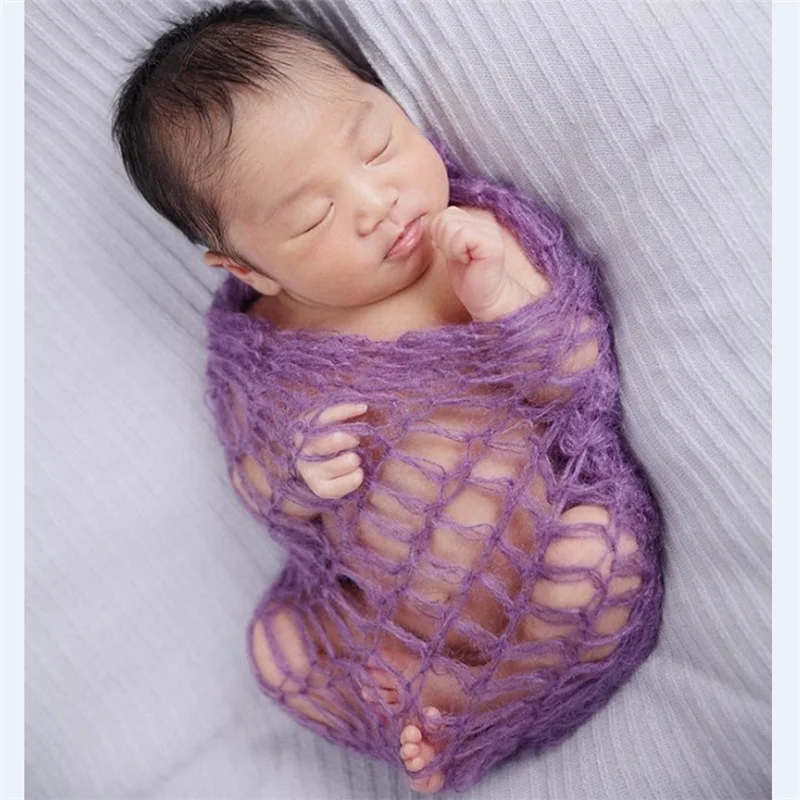 

(65*35cm) Newborn Photo Props Crochet Mohair Wraps Newborn Photography Wraps