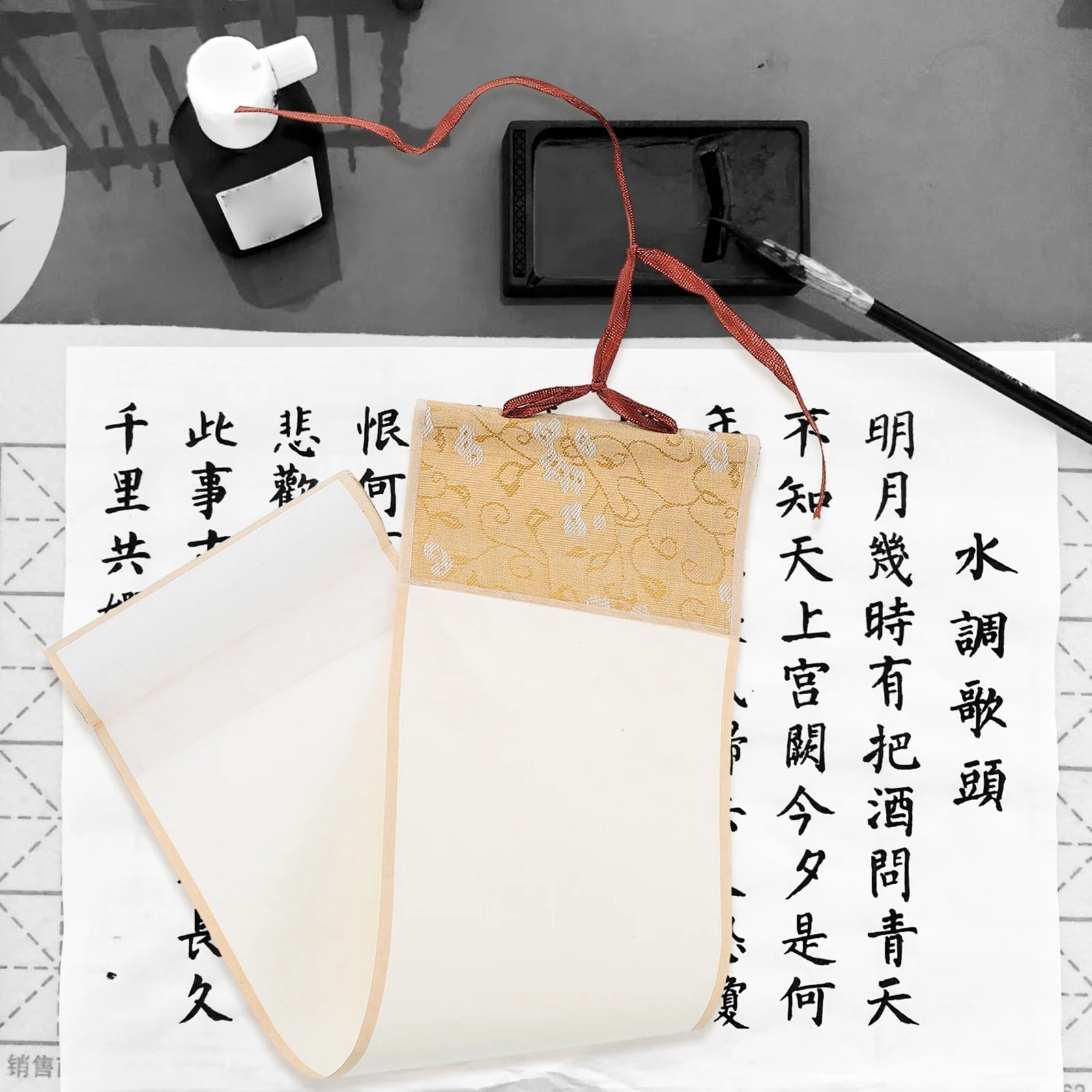 

Blank Small Scroll Paper Wall Chinese Decor Calligraphy Hanging Painting Decorate