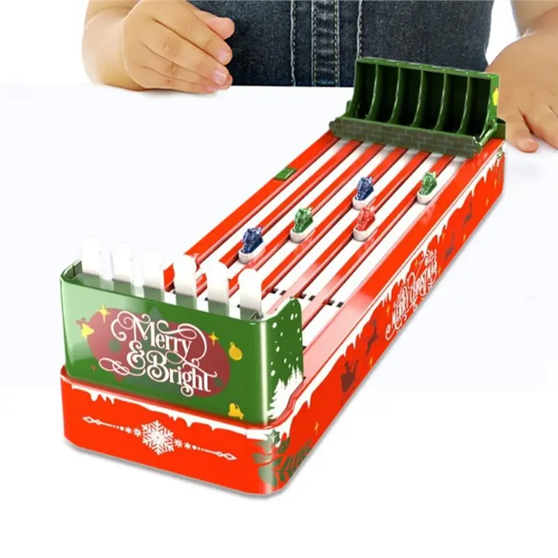 BEDW-Jogo de corrida de cavalos de mesa temático de Natal engraçado para presente de interação familiar lembranças de festa divertidas em casa interativas