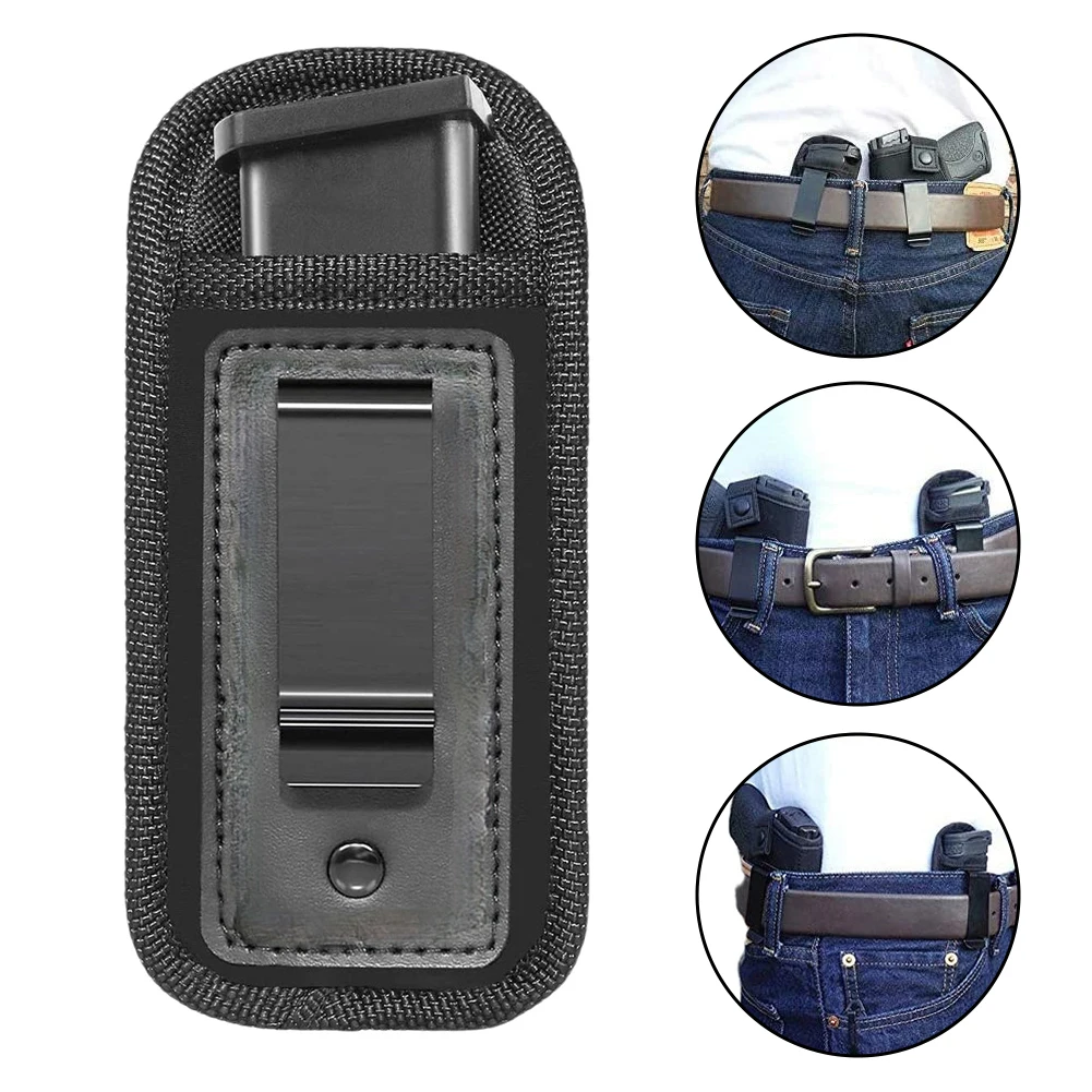 Tactical Nylon Magazine Pouch Holster Pistol 9mm Concealed Carry Mag Case with Clip Glock 19 21  92 Handgun Mag Pouch