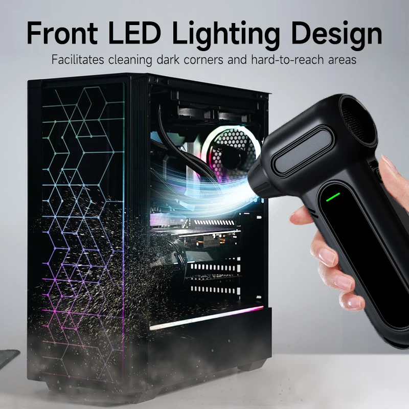 

Electric Air Duster Brushless Air Blower-400000RPM Super Power, Rechargeable 3-Gear Brushless Motor for Car/PC/Home/Outdoor