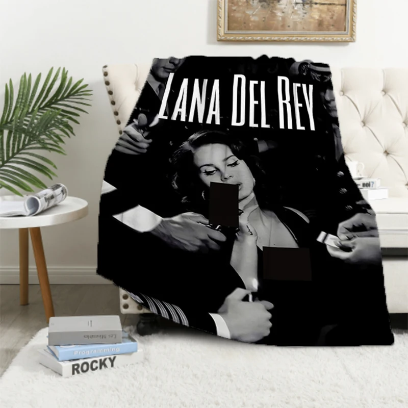 

Lana Del Rey Thick and Warm Fleece Blanket Sofa Winter Fluffy Soft Blankets & Throws Microfiber Bedding Knee Nap Decorative Home