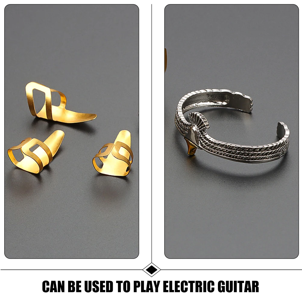

Golden Bracelet Metal Guitar Finger Pick Thumb Picks and Banjo for Durable Accessories