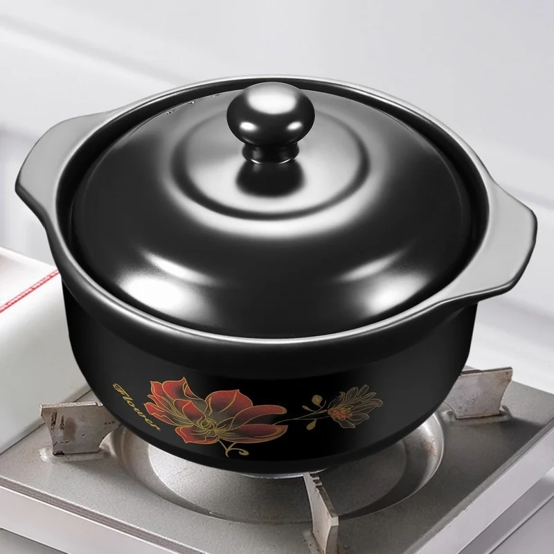 Chinese Cookware Stew Pots Ceramic Casserole Non Stick Soup Pot Food Stewpan Cooking Kitchen Kitchenware