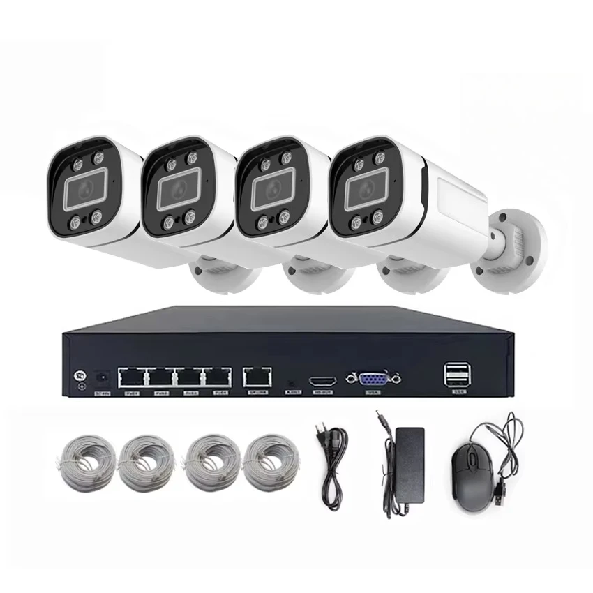 

4K New Arrival HD 4CH 8CH 4MP 5MP 8MP Motion Detection 4K Ip67 Waterproof NVR POE Kit CCTV Network Camera System