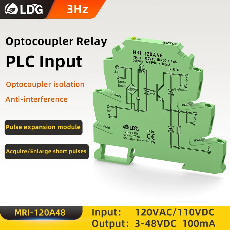 MRI-120A48 Input 120VAC LED Indicator Optocoupler Solid State Optronics Relay Smart Interface Relay Module Photo Signal Relay