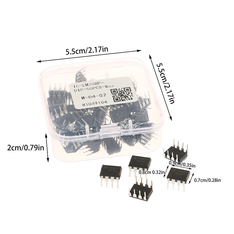 50Pcs/Box LM358P Dual Operational Amplifiers Directly Inserted DIP8 Integrated Circuits Electronic Kit LM358 LM393 NE555