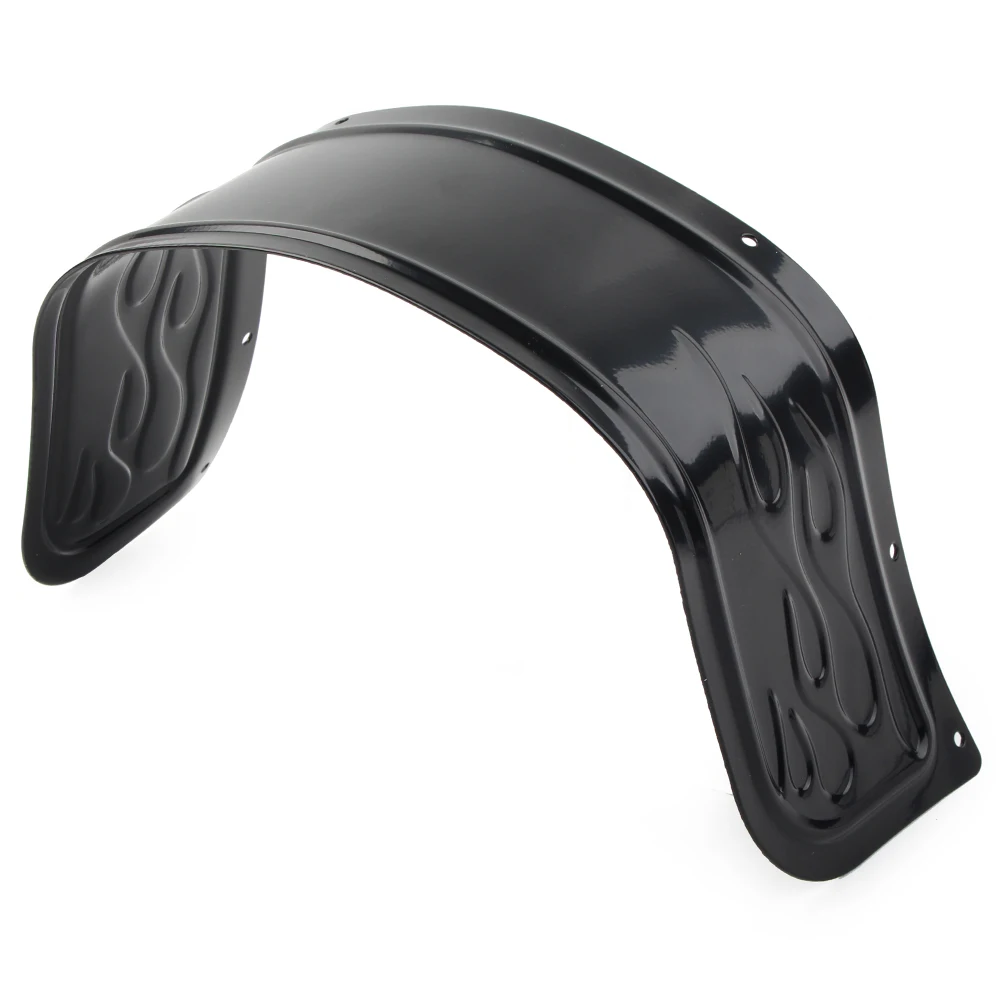 تنورة حماية من الكروم/الأسود لدراجة نارية هارلي ديفيدسون بجولة إلكترا إنزلاق سوفتيل 1980-2013 #3