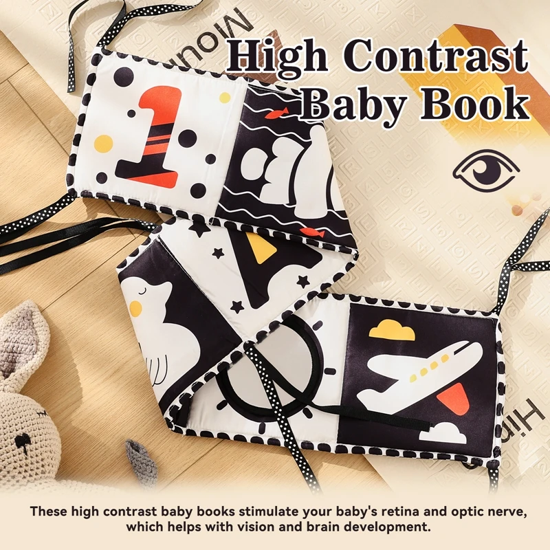 Cloth Books for Babies Sensory Toys 0 12 Months Infant Early Learning Infant Tummy Time Sensory Books Montessori Toy Baby Gifts