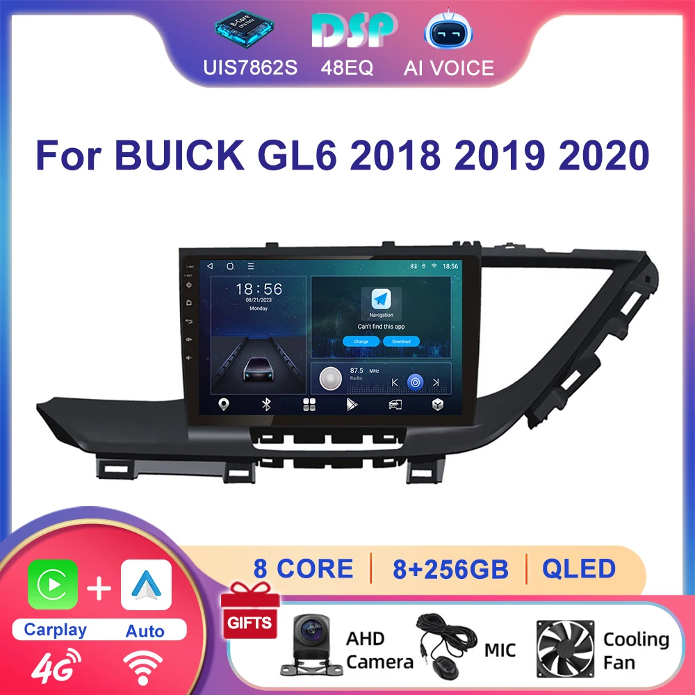 

9 Inch WiFi 4G BT RDS DSP Car GPS Navigation Carplay Stereo Touch Screen Multimedia Player Android For BUICK GL6 2018 2019 2020