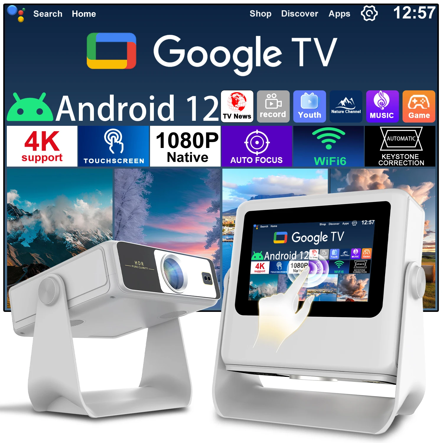 

Family Sports Viewing Device 7" Touch Full Function Projection Rich Interfaces Wide Usage Range