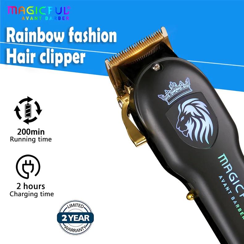 MAGICFUL Neue Professionelle Haarschneidemaschine Wiederaufladbare Elektrische Trimmer Für Männer Bart Kinder Friseur Schneiden Maschine Haarschnitt Maschine – Detail 5