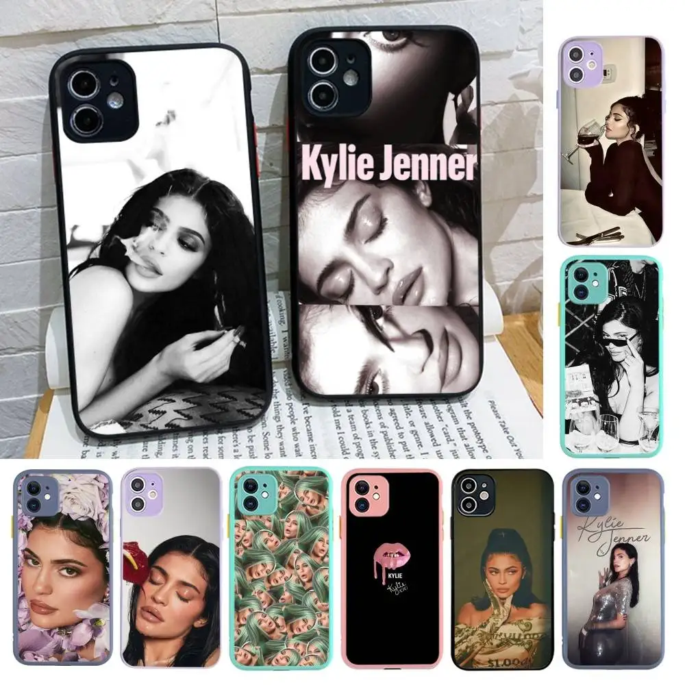 Sexy K-Kylie J-Jenner Model Matte Protective Case For IPhone 16 15 14 13 12 11 Pro Max X XS MAX Protection Case