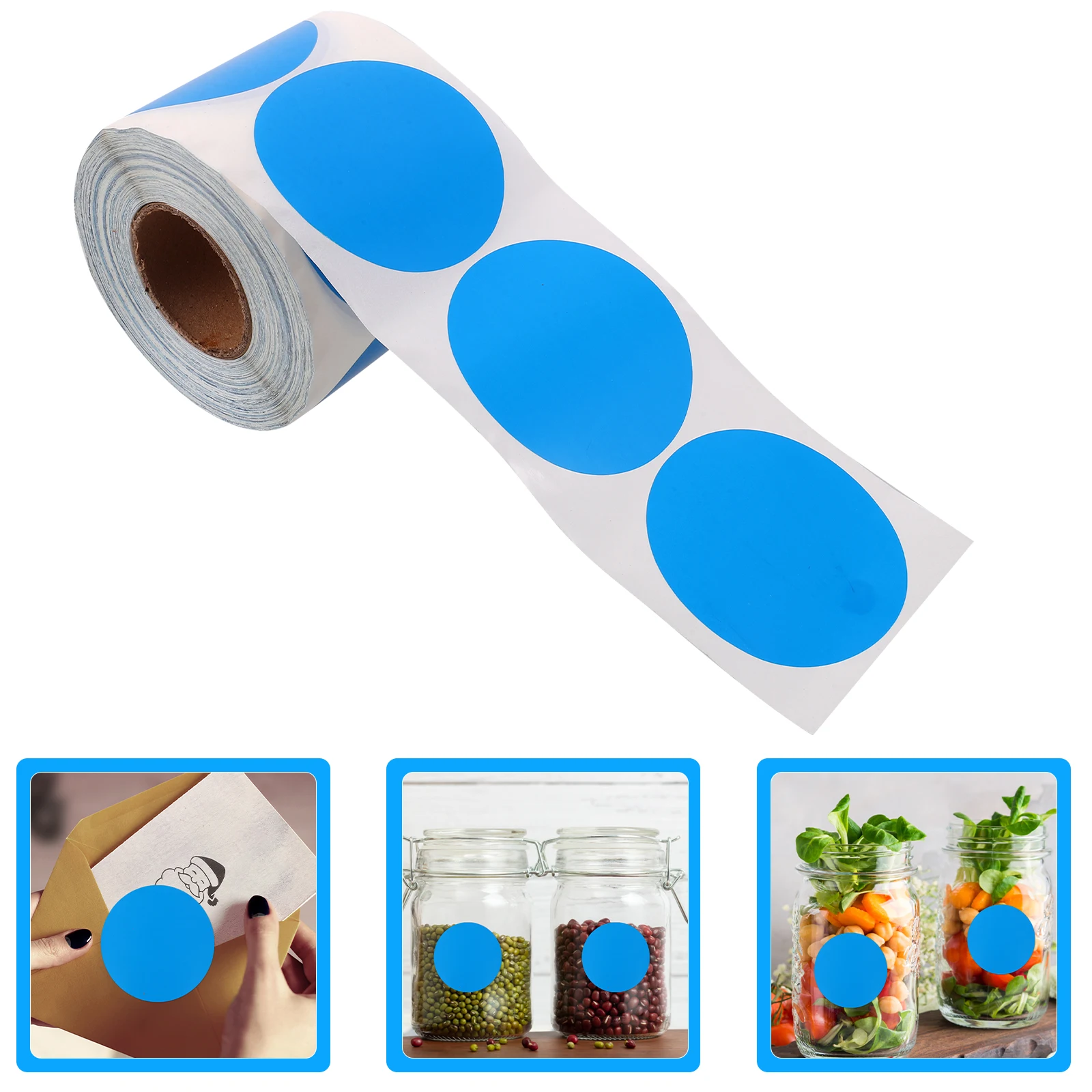 

1 Roll Multi-Color Adhesive Label Sealing For Home Office School Use Dot Marking Round Dot Labels Classification Stickers Paper