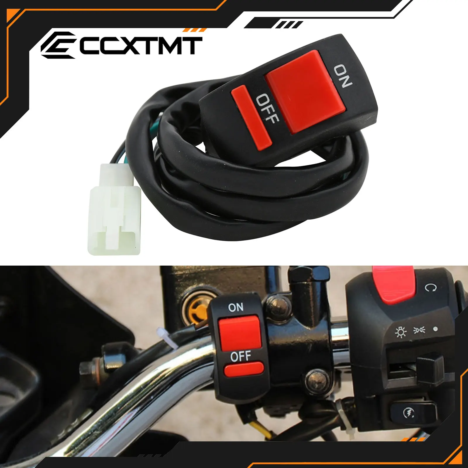 Motorcycle Headlight Switches ON/OFF Button Warning Light Switch Flameout Switch For ATV Scooter Bike Honda Yamaha KTM Kawasaki