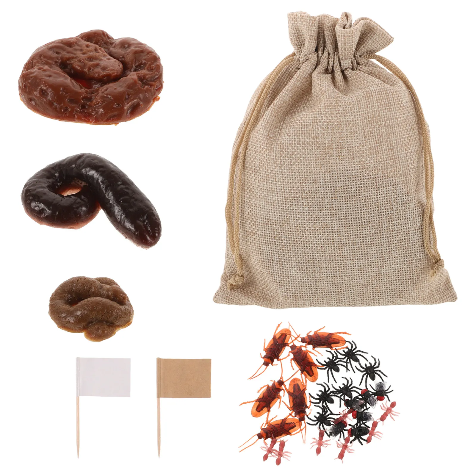 

Набор для розыгрышей на Хэллоуин: реалистичные пластиковые муляжи экскрементов (как собачьи) и насекомых, реквизит для вечеринок и приколов на 1 апреля