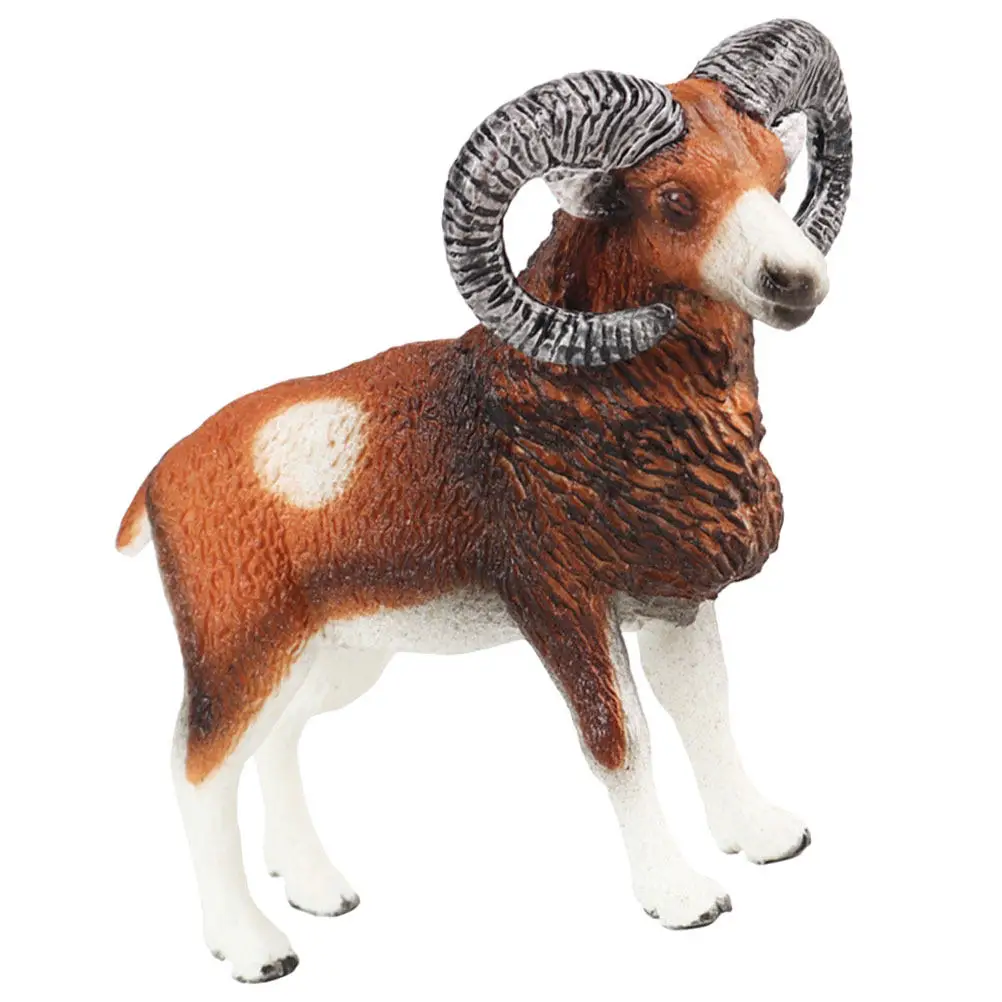 

Реалистичная фигурка дикого оленя (муфлон) для детей: развивающая игрушка для изучения природы, подарок на день рождения/Рождество, украшение для рабочего стола/полки