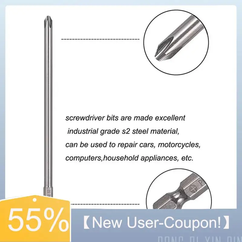 

A81M New- 30Pcs Set 100Mm S2 Steel Magnetic Screwdriver Bits 1/4 Inch Hex Shank Power Tools Slotted Square Torx