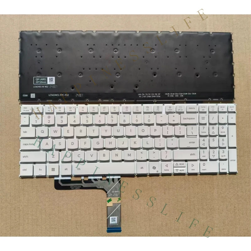 OM+ New built-in US backlit keyboard, white, suitable for Yoga 7 2-in-1 16AKP10 83JU portable computer
