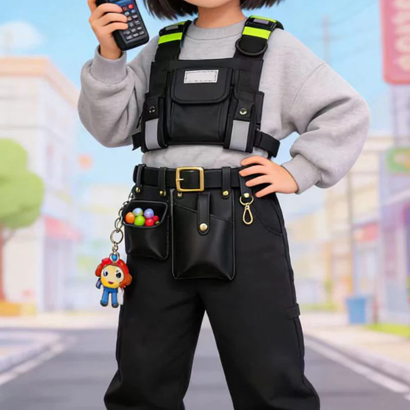 

Hip Hop Child Chest Pack Boy Girl Street Trend Waist Bag Cute Child Party event Clothing accessories Vest Bag belt bag Kids Gift