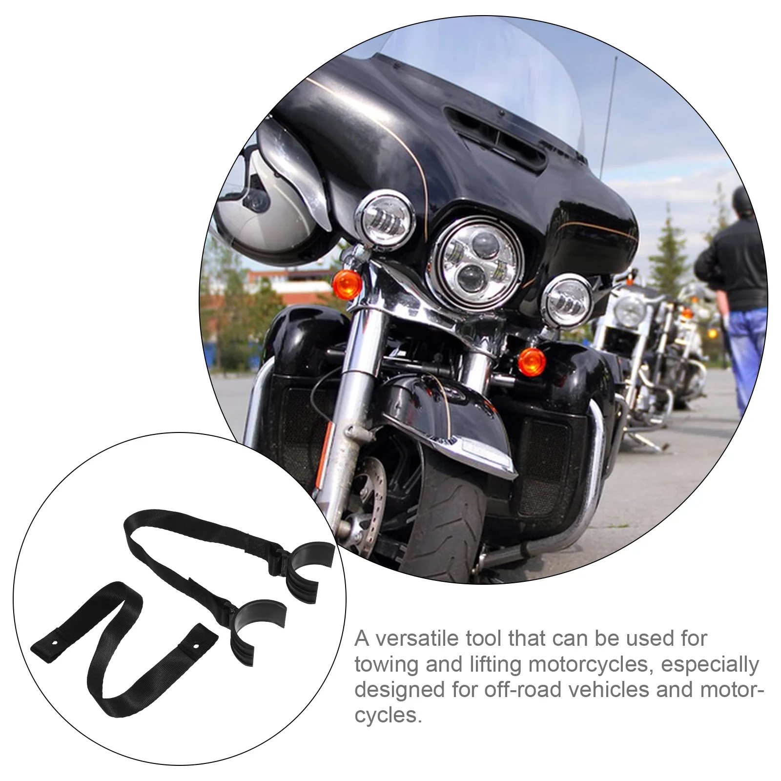 

1Set Motorcycle Rescue Strap Durable Lifting Towing Belt Heavy Duty Motorbike Trailer Band Outdoor Use Motorbike Trailer Straps