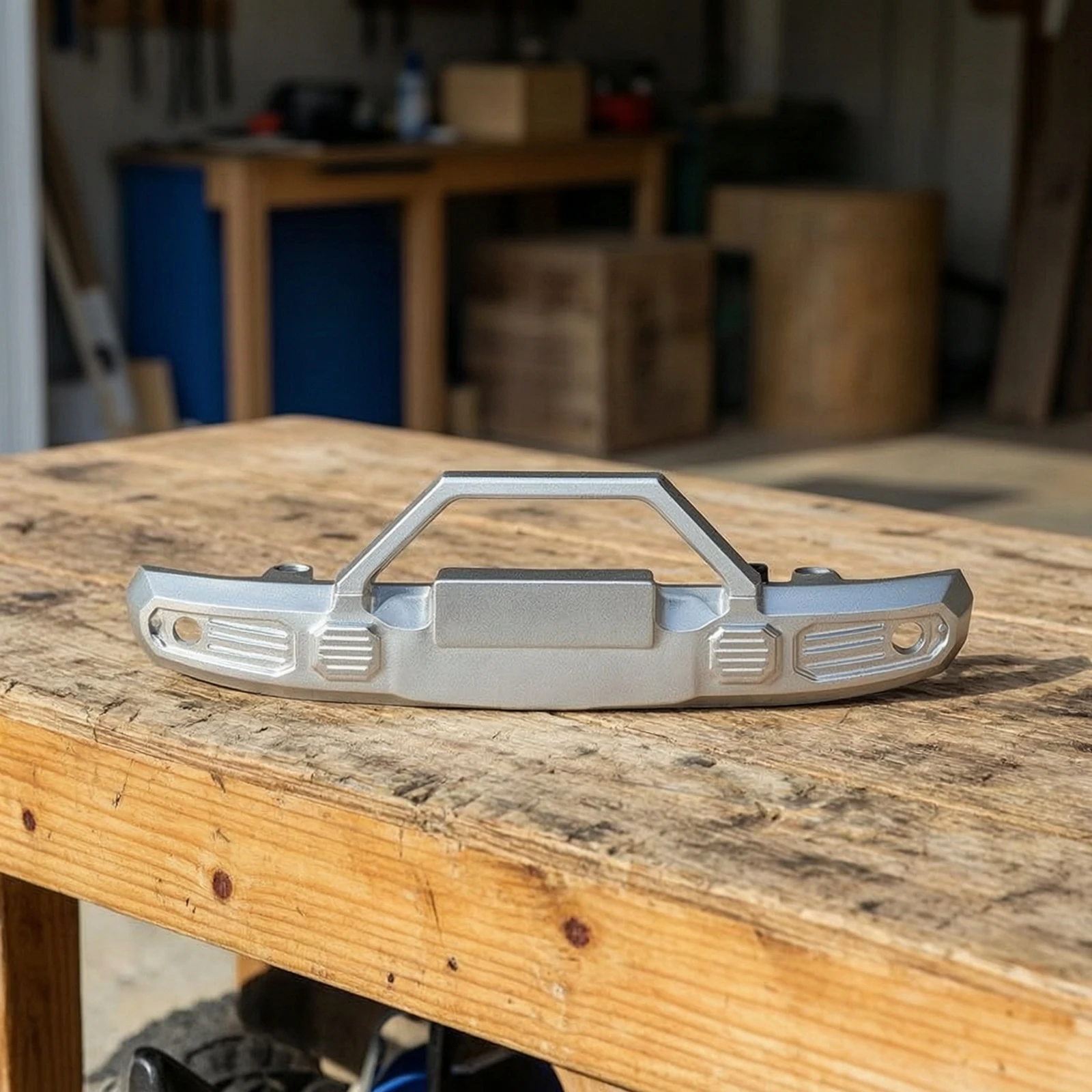 RC Front Bumper Upgrade RC Car Bumper Non-Destructive Sandblasted for Hobbyists, Scale Builds