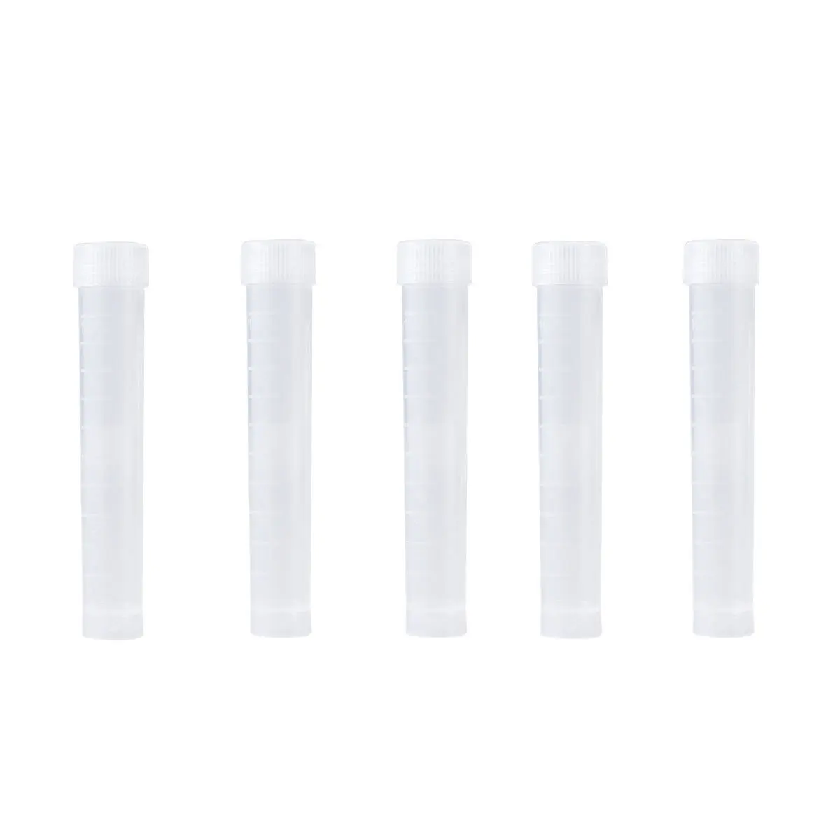 20Pcs 10Ml Low Temperature Resistant Screw Cap Freezer Tubes Clear Plastic Graduated Vials Sealed Storage for Scientific