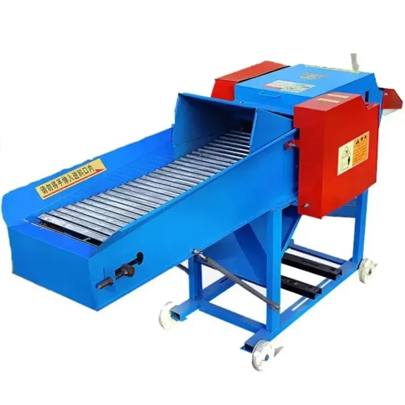 straw crusher poultry animal feed making grass shredder silage chopper fodder forage chaff cutter machine