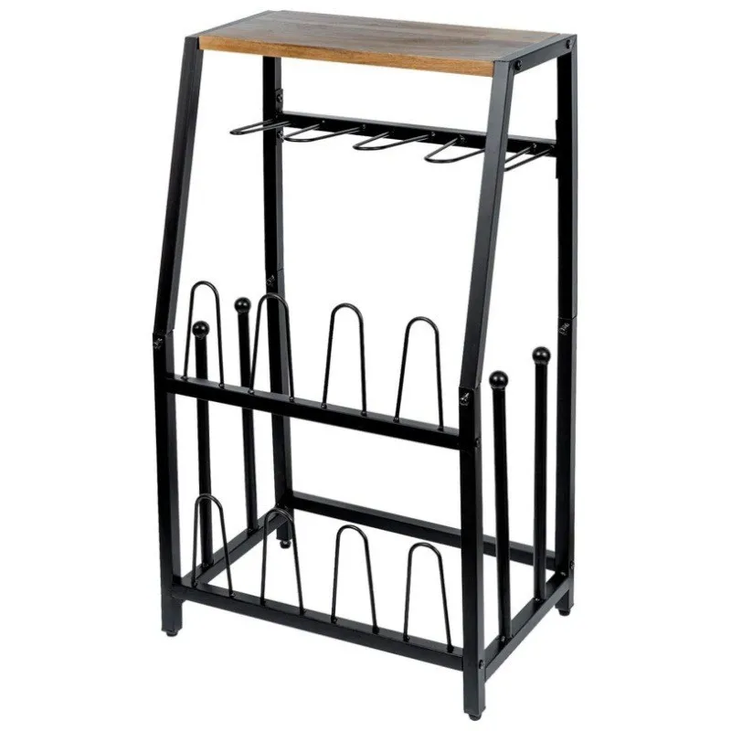 

Entrance Storage Box: 2-in-1 Shoe Rack with Shelves and Boots Storage Space Rustic and Modern Entrance Table