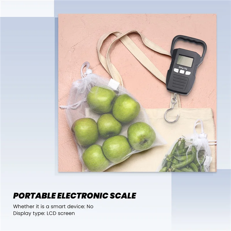 MAKE-สีดํา 60Kg/10G LCD ชุดเครื่องชั่งน้ําหนักดิจิตอล USB ชาร์จ Crane Hook Scales Courier กระเป๋าเดินทางบ้านเครื่องชั่งน้ําหนักเครื่องมือ Se