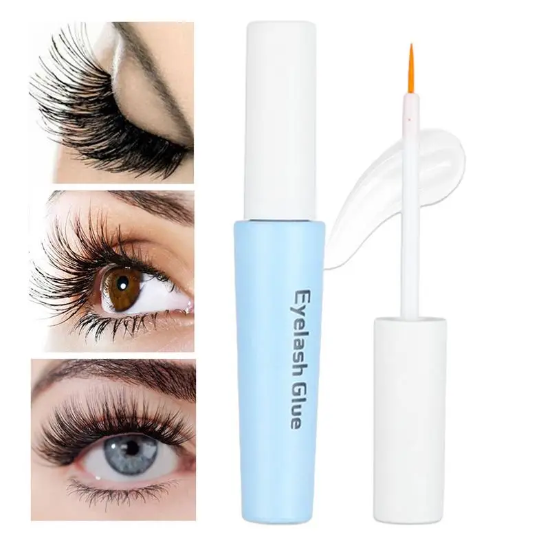 False Eyelash Glue Transparent Lash Adhesive with Super Strong Hold Long-Lasting Easy Removal Lash Adhesive for False Eyelashes