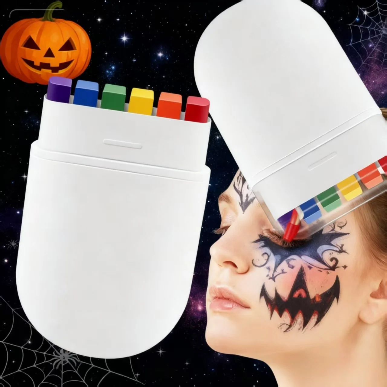 1/2Pcs Rainbow Crayon Paint Rainbow Birthday Party Colourful Theme Party Accessories Party Family Costume Gift Body Painted Face