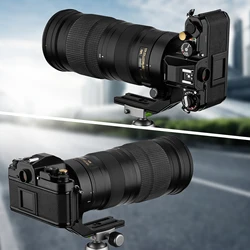 Haoge LMR-N25 Lens Collar Foot Tripod Mount Ring for Nikon AF-S 200-500mm f/5.6E ED VR Lens built-in Arca Stand Base