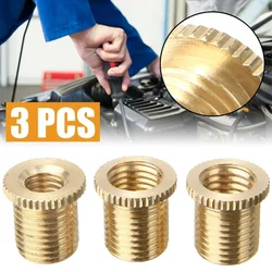3pcs Gear Shift Knob Thread Adapter Nut Insert Kit M10x1.25 M10x1.5 M8x1.25 Aluminum Alloy Shift Knob Thread Adapter