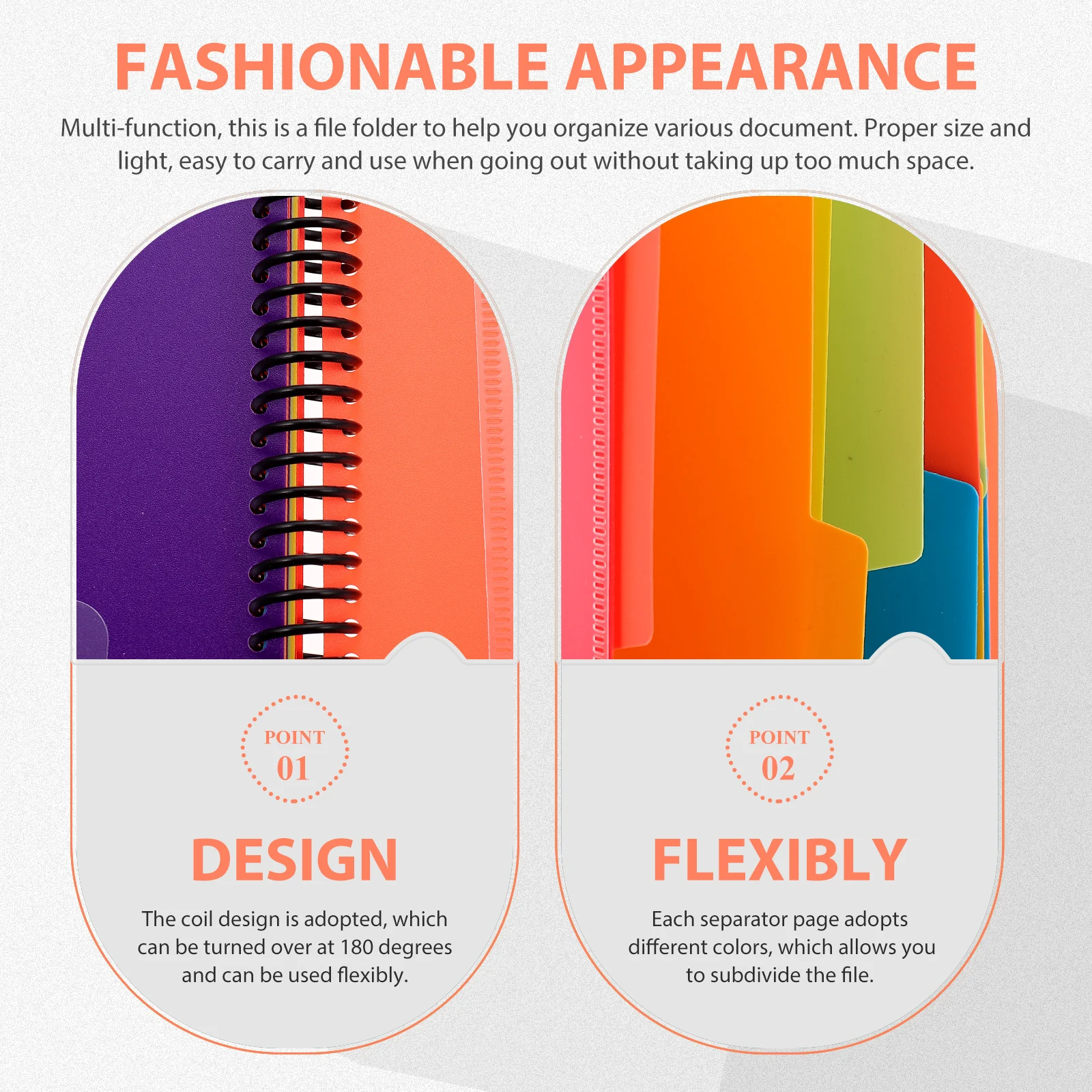 

Coil Notebook Folder Household Documents Organizer Plastic File Container Paper Holder Folders Pp Office