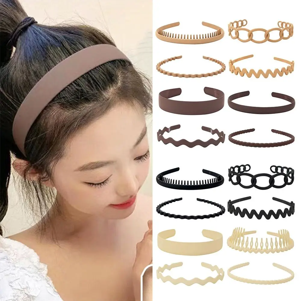 미끄럼 방지 야외 스포츠 빗질 헤어밴드 세트, 헤어 액세서리, 치아 헤드 밴드, 헤드 후프, 헤어 후프 세트, 8 개