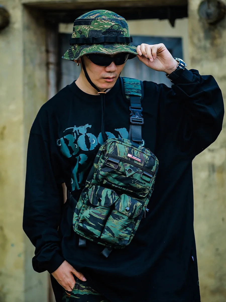 Acusa Tactical Vest Backpack Multi-Pocket Crossbody Commuter Function Unisex Cotton Youth Fashion Quick-Drying Standard Fit