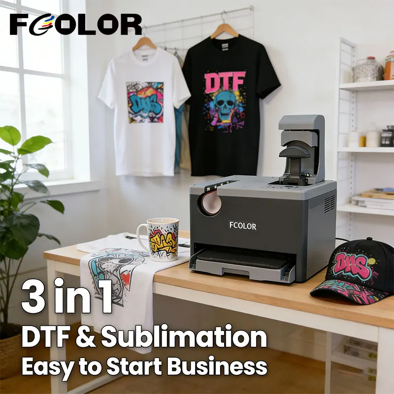 

Multifunction 3 in 1 Heat Press Machine for T Shirt Cap Mug DTF & Sublimation Combo Transfer Printing for Small Business Startup